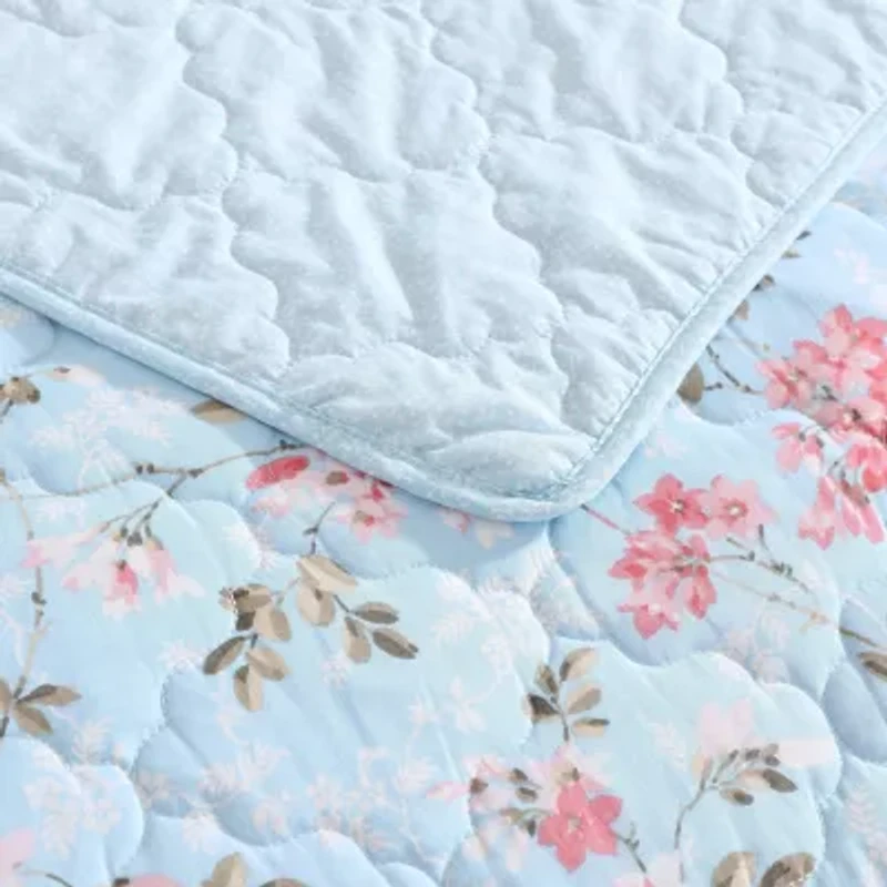 Laura Ashley Blissful Dreams Easy Care Quilt Set