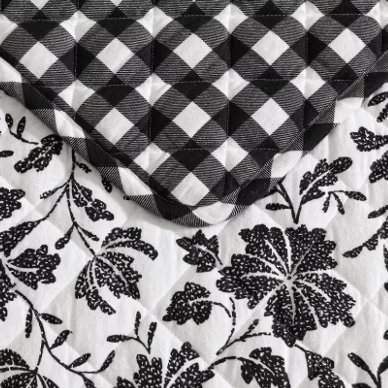 Eddie Bauer Woodblock Floral Easy Care Quilt Set