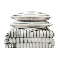Eddie Bauer Cooper Stripe Easy Care Duvet Cover Set