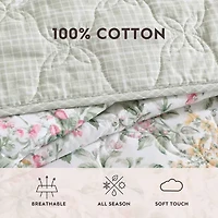 Laura Ashley Bramble Floral Easy Care Quilt Set