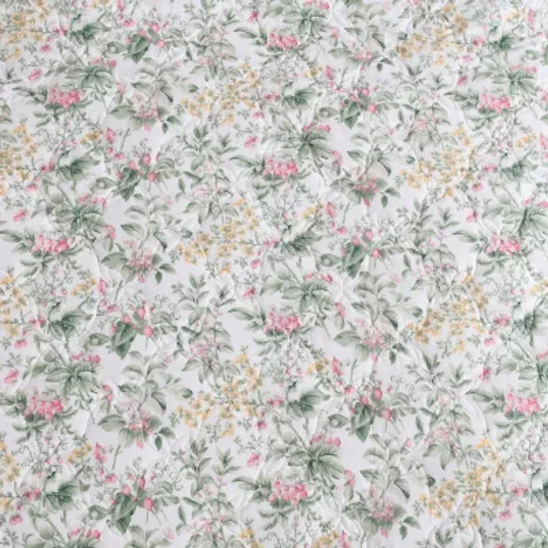 Laura Ashley Bramble Floral Easy Care Quilt Set