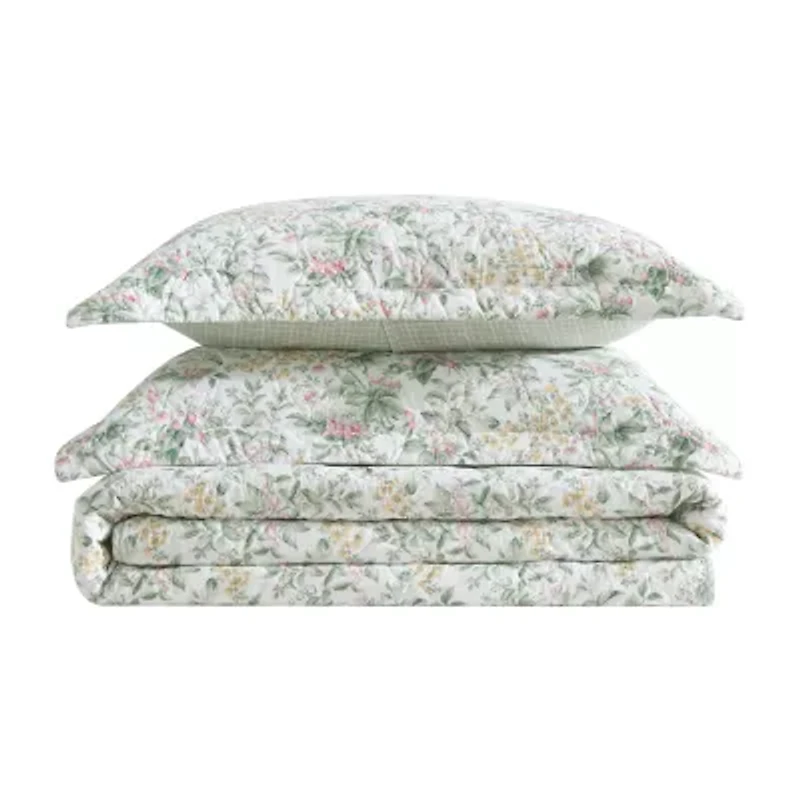 Laura Ashley Bramble Floral Easy Care Quilt Set