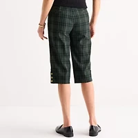 Liz Claiborne Alyssa Cropped Womens Straight Mid Rise Pull-On Pant