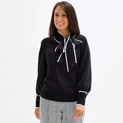 Liz Claiborne Womens Long Sleeve Pullover Sweater