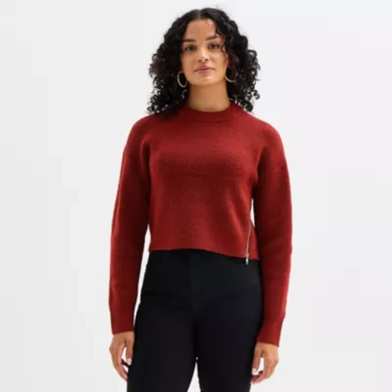 Bold Elements Womens Crew Neck Long Sleeve Pullover Sweater