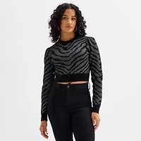 Bold Elements Womens Crew Neck Long Sleeve Blouse