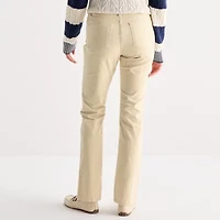 St. John's Bay Womens Mid Rise Straight Corduroy Pant