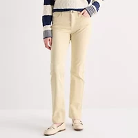 St. John's Bay Womens Mid Rise Straight Corduroy Pant
