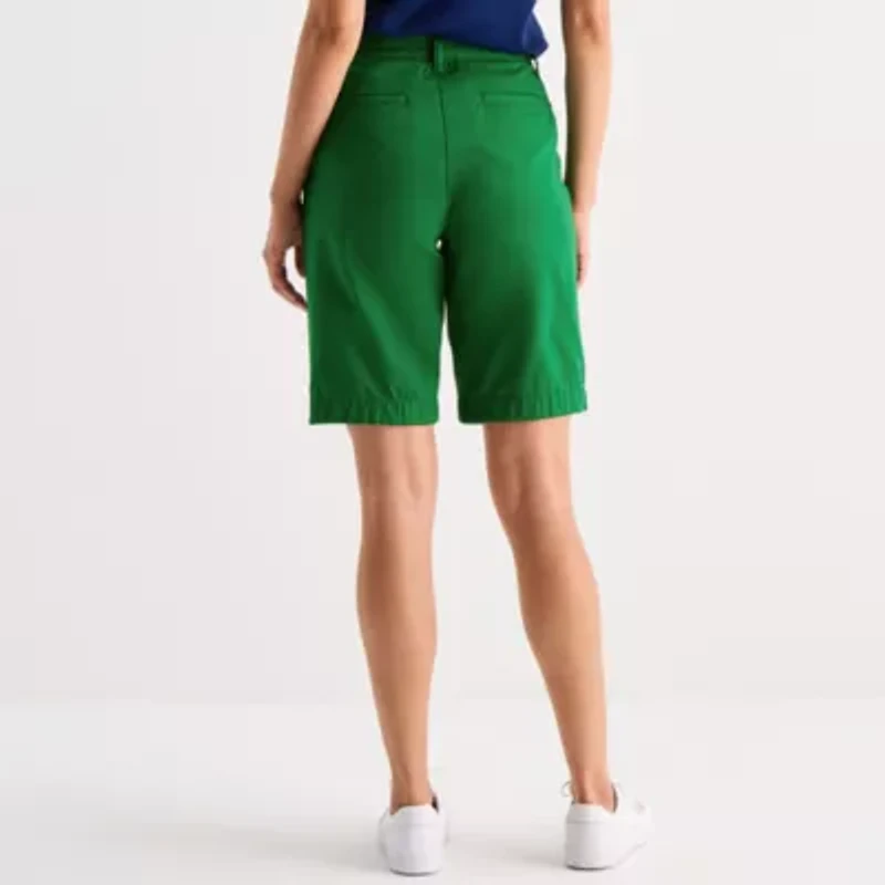 St. John's Bay Womens 11" Mid Rise Bermuda Short