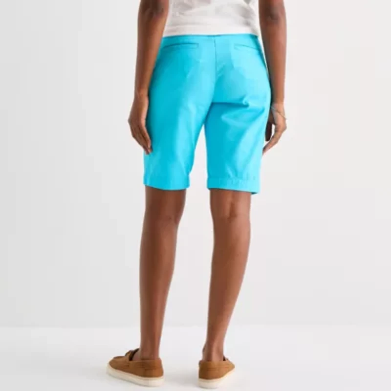 St. John's Bay Womens 19" Mid Rise Bermuda Short