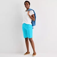 St. John's Bay Womens 19" Mid Rise Bermuda Short