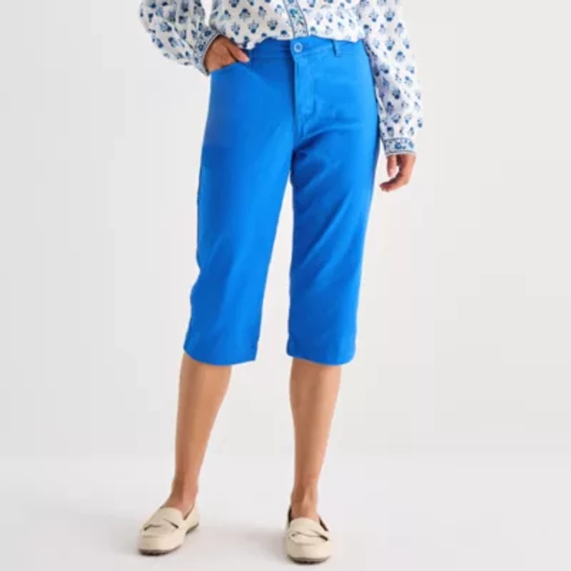 St. John's Bay Womens Mid Rise Capri Pant