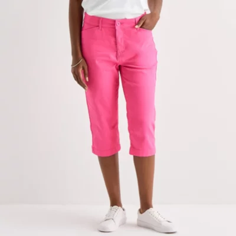 St. John's Bay Womens Mid Rise Capri Pant