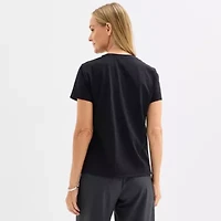 Liz Claiborne Womens Crew Neck Short Sleeve T-Shirt