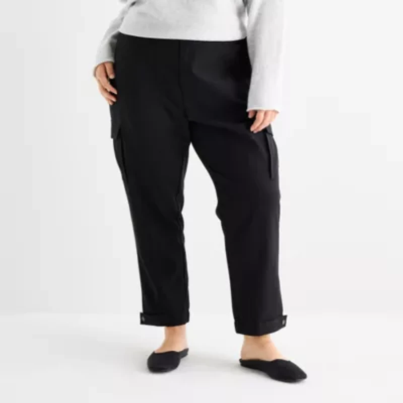 Stylus Womens Cuffed Plus Cargo Pant