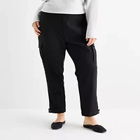 Stylus Womens Cuffed Plus Cargo Pant