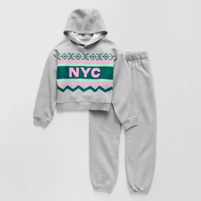 Xersion Fleece Little & Big Kid Girls 2-pc. Pant Set