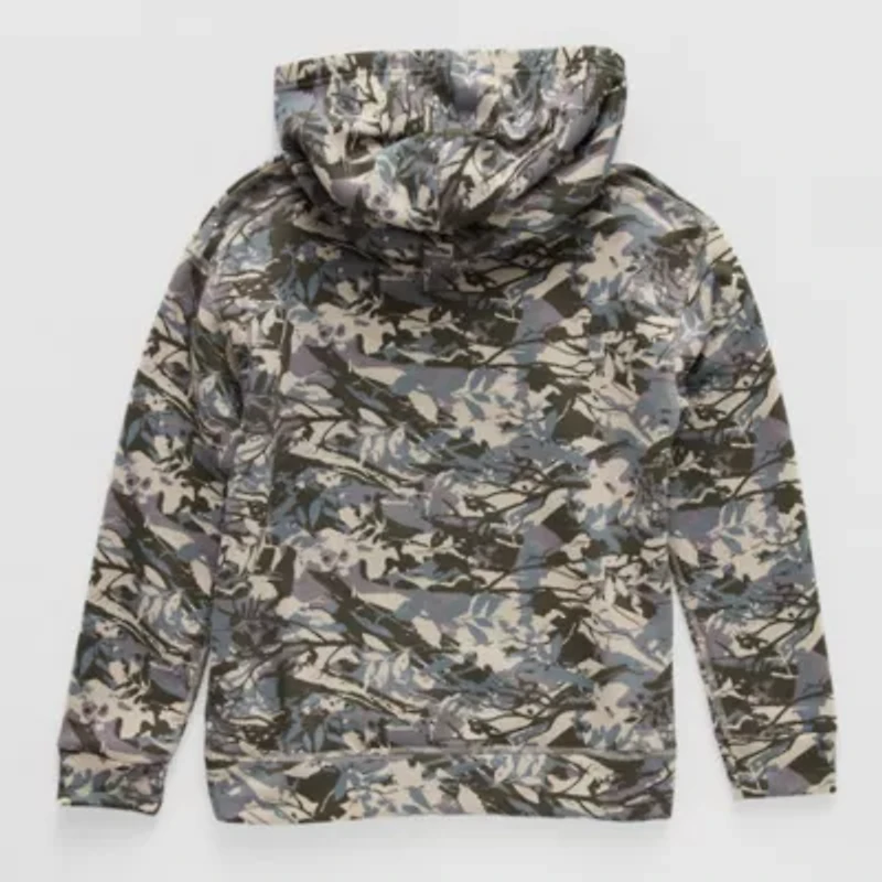 Thereabouts Little & Big Kid Boys Hidden Access Opening Sensory Friendly Long Sleeve Adaptive Fleece Hoodie