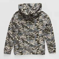 Thereabouts Little & Big Kid Boys Hidden Access Opening Sensory Friendly Long Sleeve Adaptive Fleece Hoodie