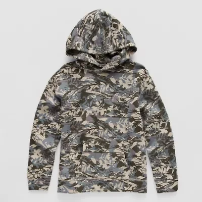 Thereabouts Little & Big Kid Boys Hidden Access Opening Sensory Friendly Long Sleeve Adaptive Fleece Hoodie