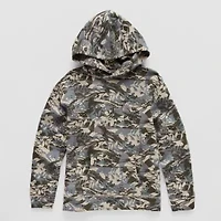 Thereabouts Little & Big Kid Boys Hidden Access Opening Sensory Friendly Long Sleeve Adaptive Fleece Hoodie