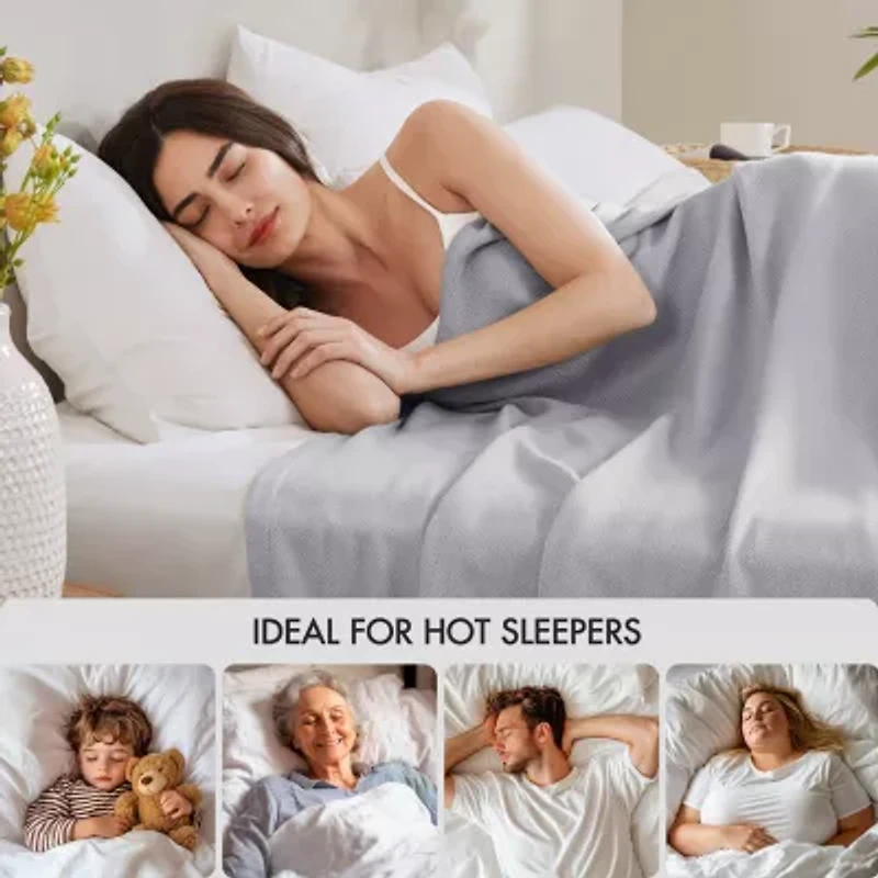 Madison Park Rayon From Bamboo Cooling Cotton Blanket Lightweight