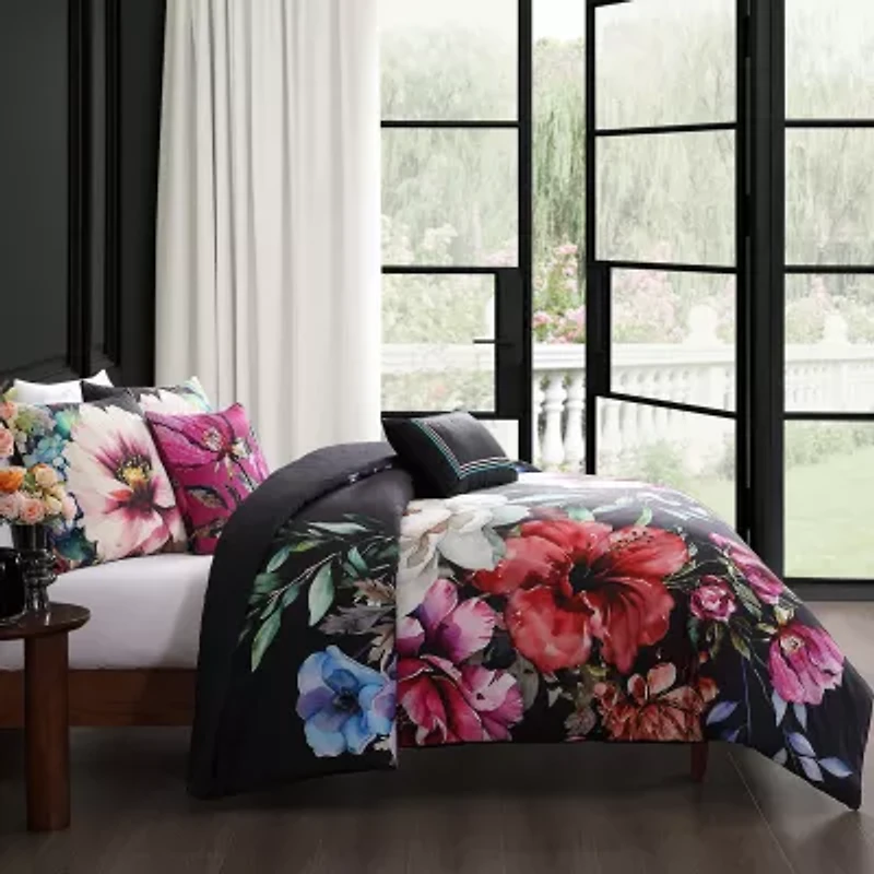Bebejan Night Poppies 5-pc. Midweight Reversible Comforter Set