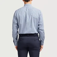 IZOD All Over Stretch Mens Easy Care Wrinkle Free Short Sleeve Dress Shirt