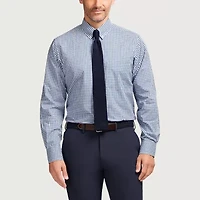 IZOD All Over Stretch Mens Easy Care Wrinkle Free Short Sleeve Dress Shirt