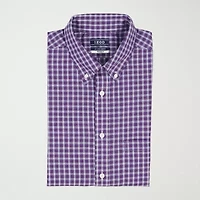 IZOD All Over Stretch Mens Easy Care Wrinkle Free Long Sleeve Dress Shirt