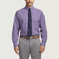 IZOD All Over Stretch Mens Easy Care Wrinkle Free Long Sleeve Dress Shirt