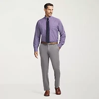 IZOD All Over Stretch Mens Easy Care Wrinkle Free Long Sleeve Dress Shirt