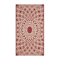 Safavieh Courtyard Collection Jacinth Geometric Indoor/Outdoor Runner Rug