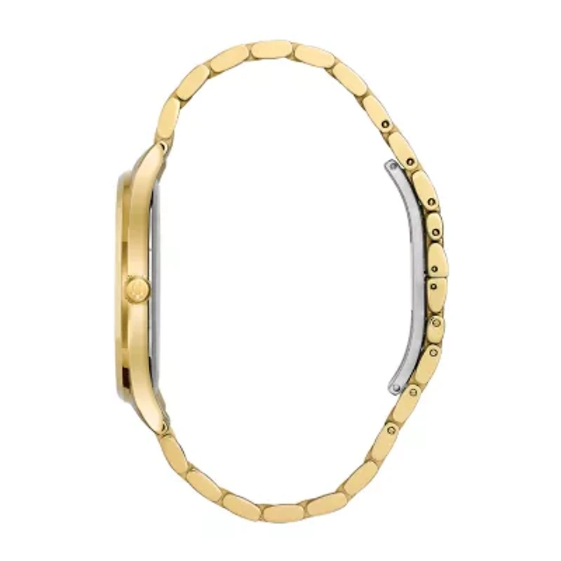 Bulova Classic Mens Gold Tone Stainless Steel Bracelet Watch 97d108