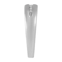 Mens 1/10 CT. T.W. Natural Diamond 10K White Gold Band