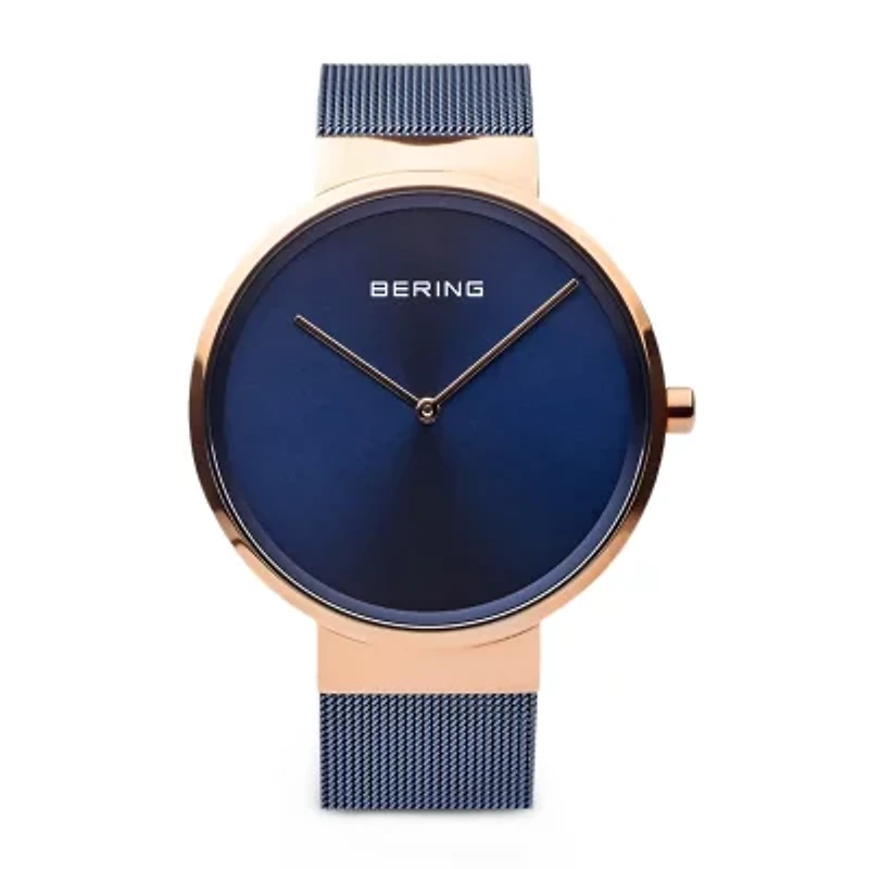 Bering Womens Blue Stainless Steel Bracelet Watch -367