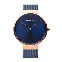 Bering Womens Blue Stainless Steel Bracelet Watch -367