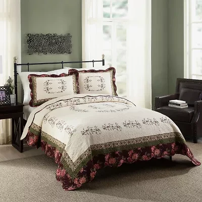 Modern Heirloom Brooke 3-pc. Embroidered Quilt Set