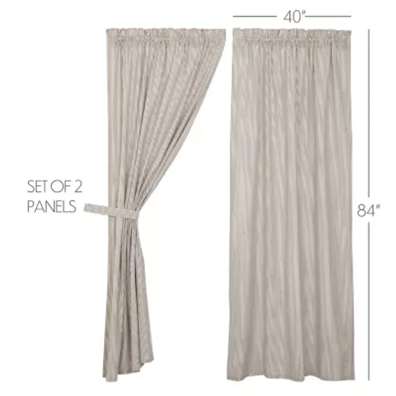 Vhc Brands Hatteras Rod Pocket Light-Filtering Set of 2 Curtain Panel