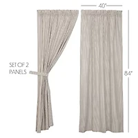 Vhc Brands Hatteras Rod Pocket Light-Filtering Set of 2 Curtain Panel