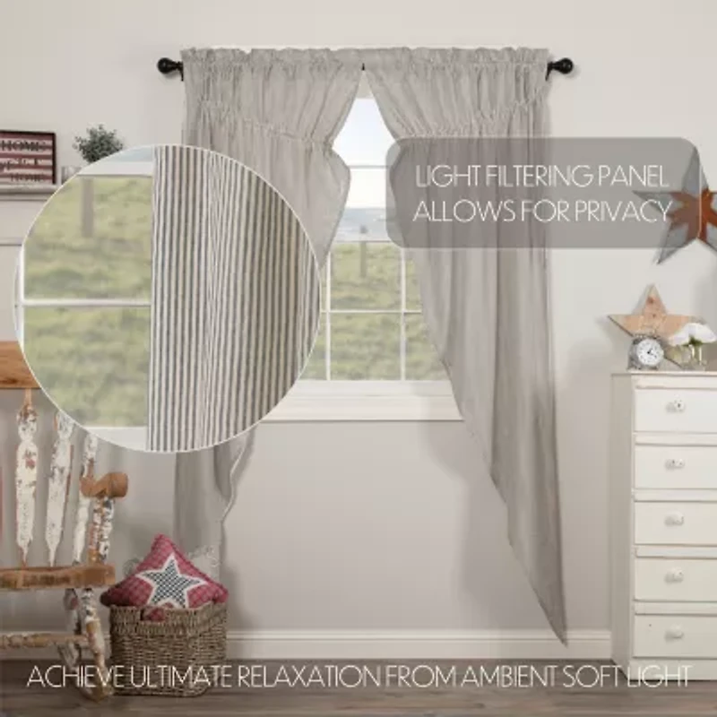 Vhc Brands Hatteras Prairie Rod Pocket Light-Filtering Set of 2 Curtain Panel