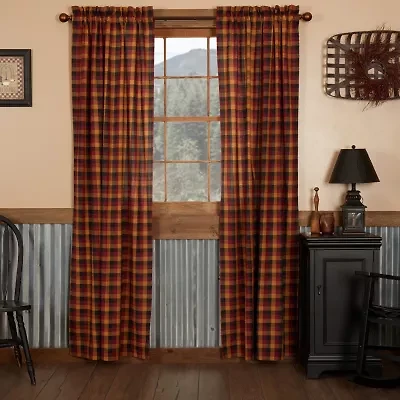 Vhc Brands Heritage Farms Rod Pocket Light-Filtering Set of 2 Curtain Panel