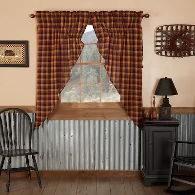 Vhc Brands Heritage Farms Prairie Rod Pocket Light-Filtering Set of 2 Curtain Panel