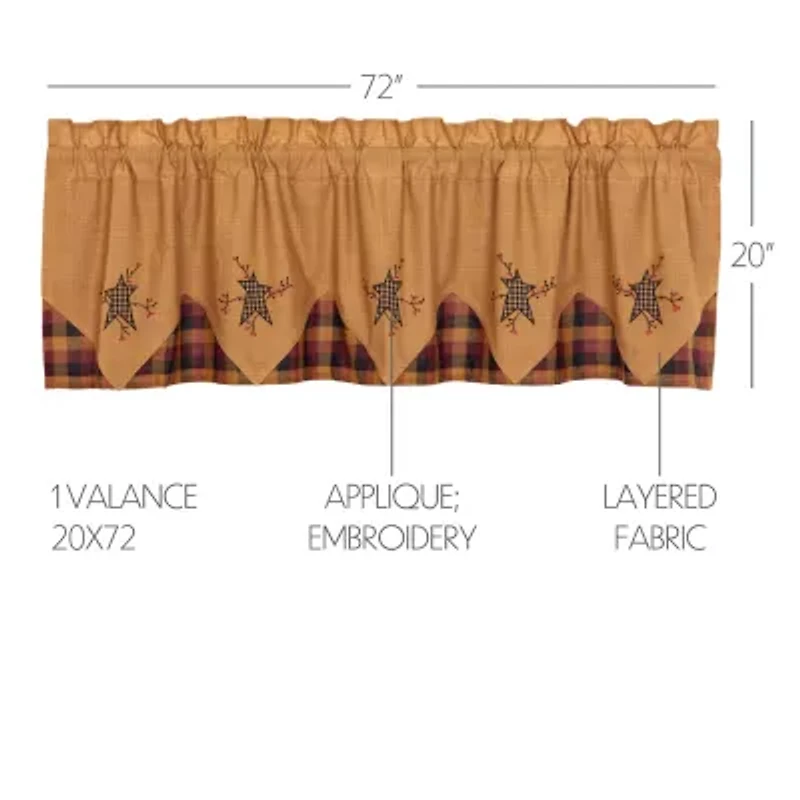 Vhc Brands Heritage Farms Rod Pocket Tailored Valance
