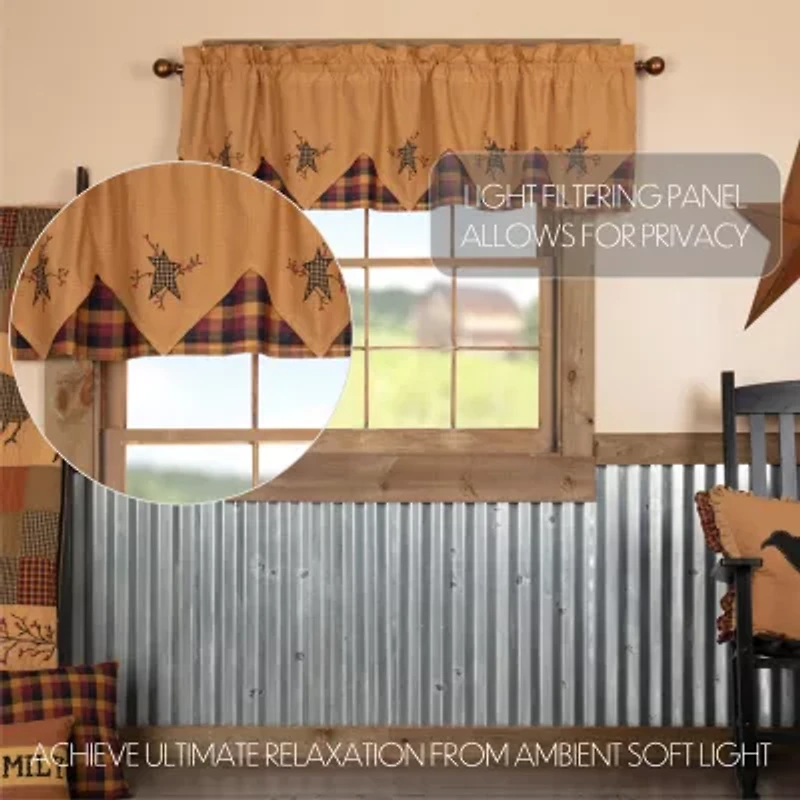 Vhc Brands Heritage Farms Rod Pocket Tailored Valance