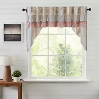 Vhc Brands Kaila Ticking Stripe Swag Rod Pocket Valance