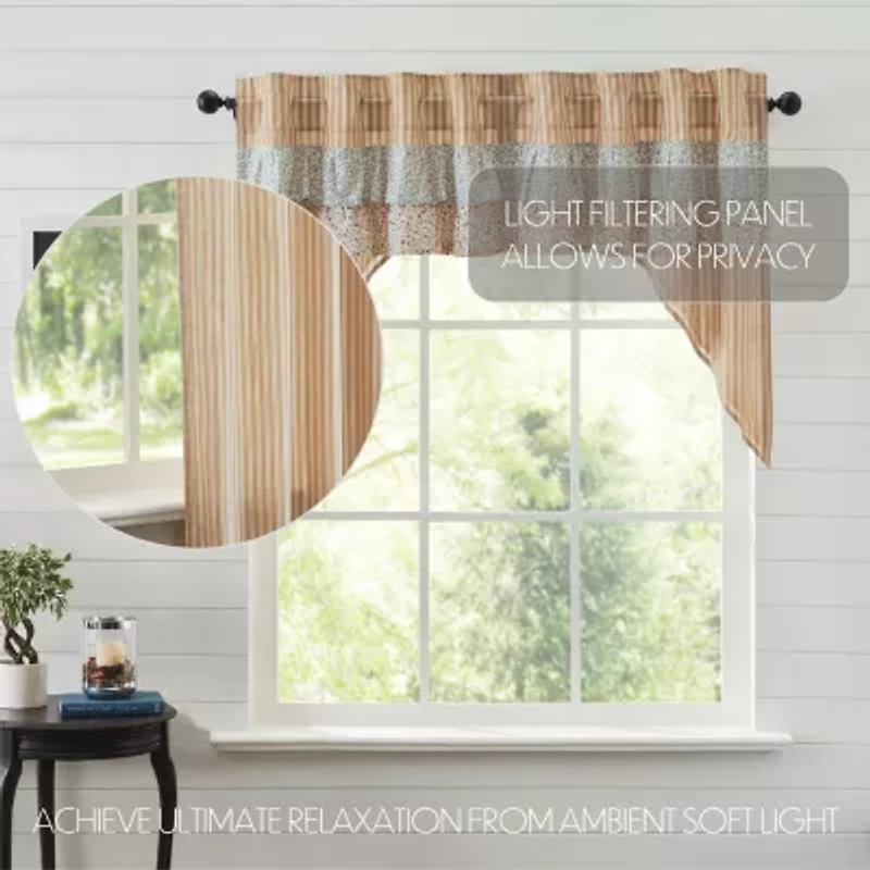 Vhc Brands Kaila Ticking Stripe Swag Rod Pocket Valance