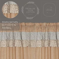 Vhc Brands Kaila Ticking Stripe Swag Rod Pocket Tailored Valance