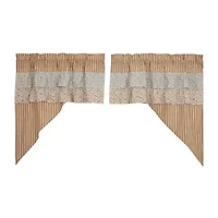 Vhc Brands Kaila Ticking Stripe Swag Rod Pocket Valance