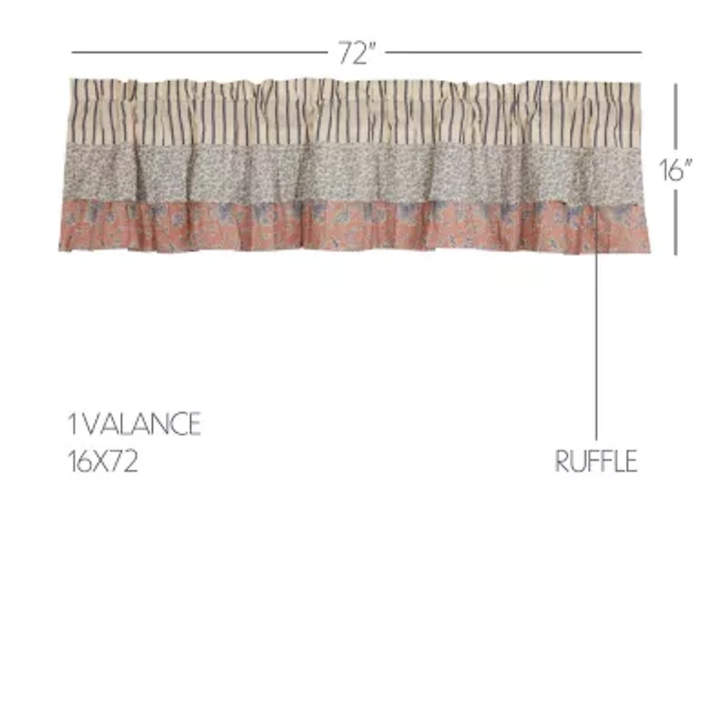 Vhc Brands Kaila Ticking Stripe Rod Pocket Valance